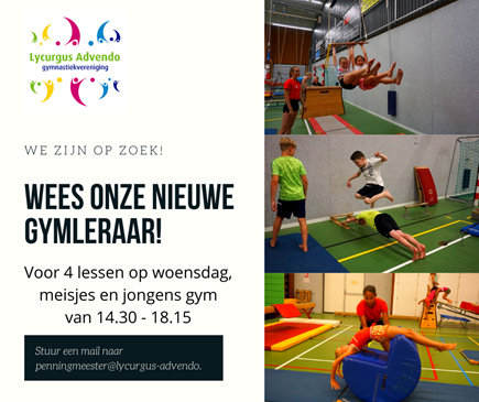 Wees onze nieuwe gymleraar!